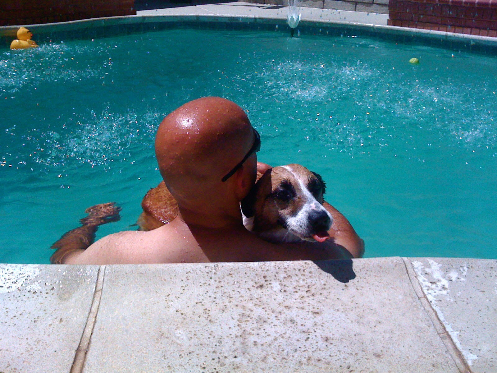 My swimming partner