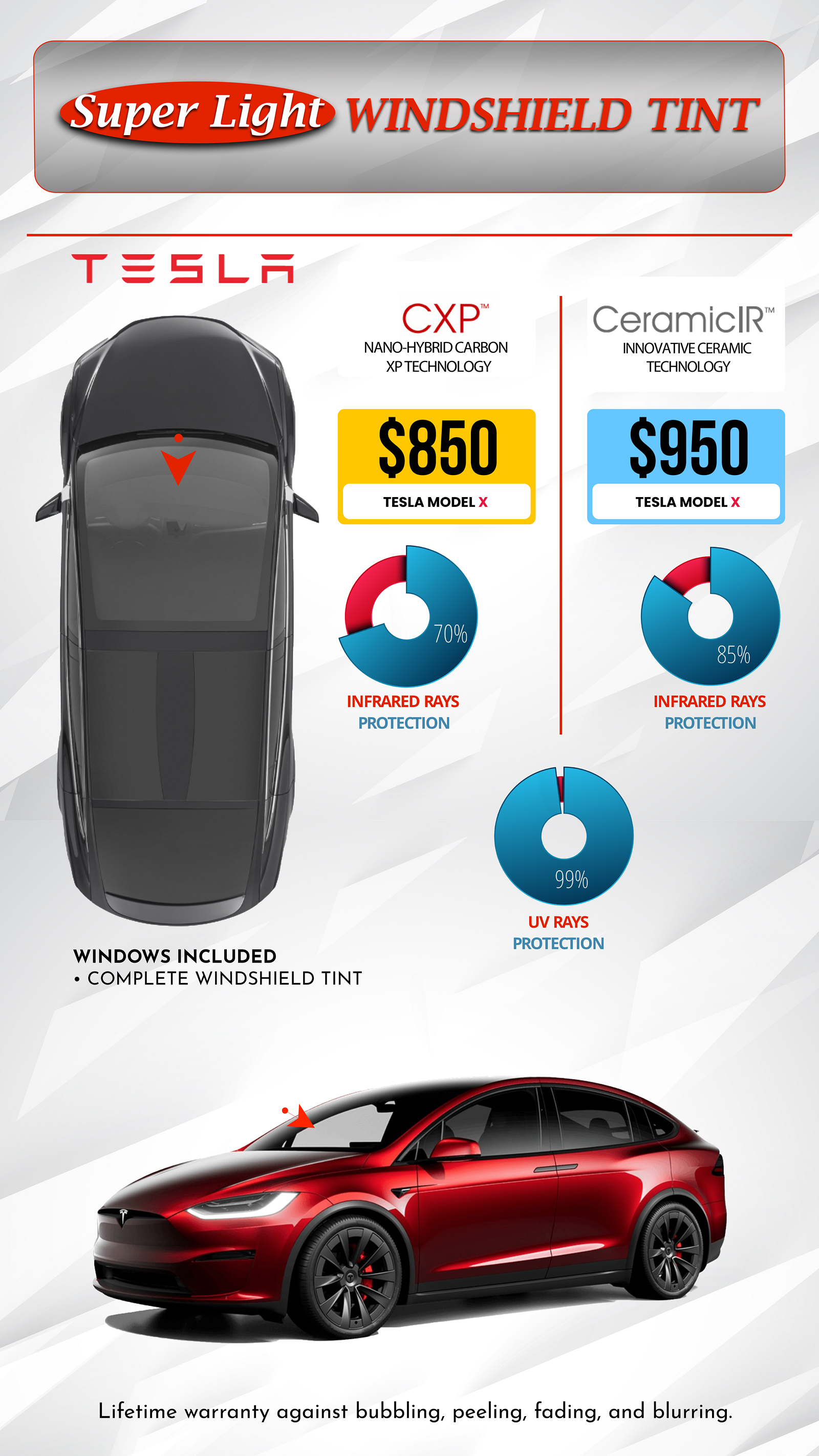 Super Light WINDSHIELD TINT